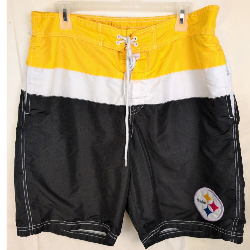 G lll apparel NFL Pittsburgh Steelers swim shorts Size XL Beach Fangear Football